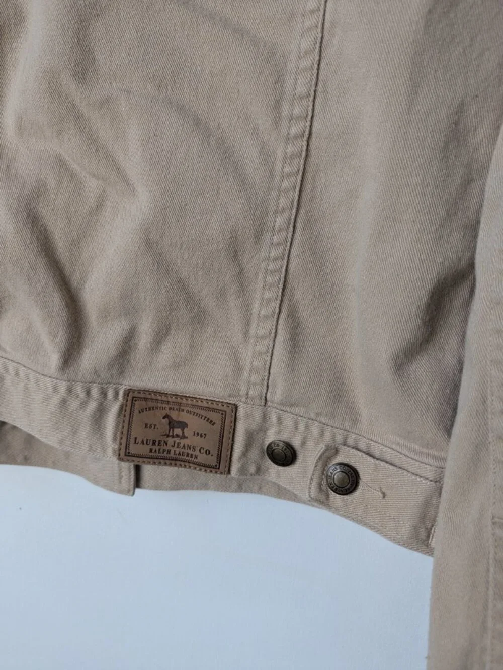 Ralph Lauren Khaki Jean Jacket Size Medium